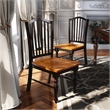Furniture of America Sallie Transitional Wood Dining Chair in Black (Set of 2)