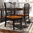 Furniture of America Sallie Transitional Wood Dining Chair in Black (Set of 2)