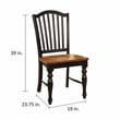 Furniture of America Sallie Transitional Wood Dining Chair in Black (Set of 2)