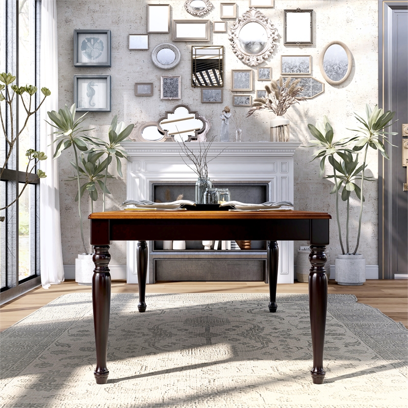 Furniture of America Sallie Transitional Wood Extendable Dining Table in Black