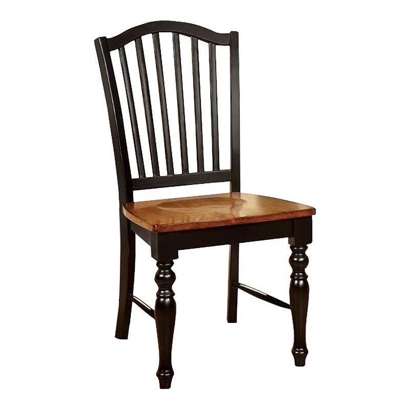 Furniture of America Sallie Wood 7 Piece Extendable Dining Set in Black