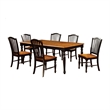 Furniture of America Sallie Wood 7 Piece Extendable Dining Set in Black