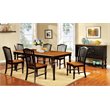 Furniture of America Sallie Wood 7 Piece Extendable Dining Set in Black