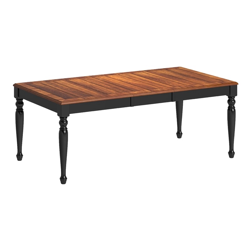 Furniture of America Sallie Wood 9 Piece Extendable Dining Set in Black