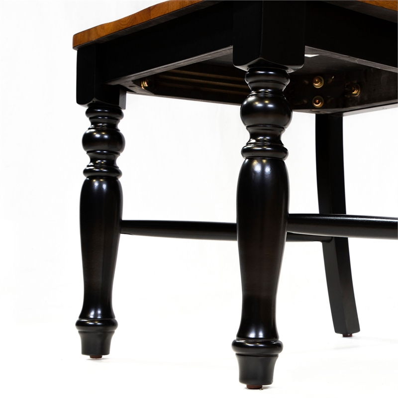 Furniture of America Sallie Wood 9 Piece Extendable Dining Set in Black