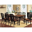 Furniture of America Sallie Wood 9 Piece Extendable Dining Set in Black