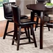 Furniture of America Omura Faux Leather Counter Stool in Black (Set of 2)