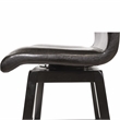 Furniture of America Omura Faux Leather Counter Stool in Black (Set of 2)