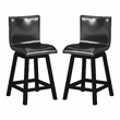 Furniture of America Omura Wood 6-Piece Counter Height Dining Set in Black