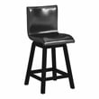 Furniture of America Omura Wood 6-Piece Counter Height Dining Set in Black