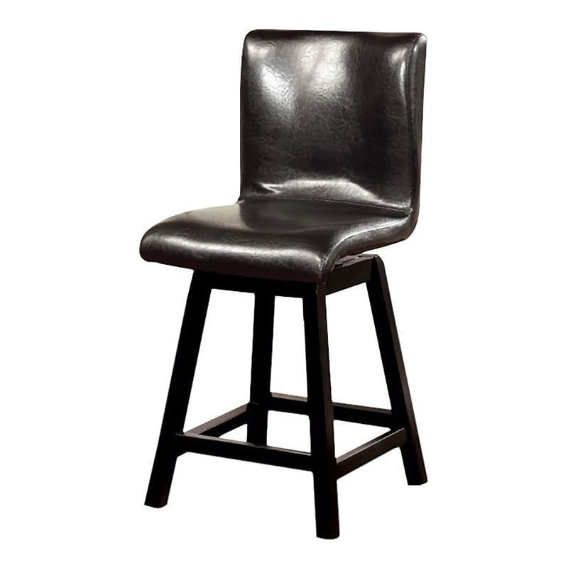 Furniture of America Omura Wood 6-Piece Counter Height Dining Set in Black