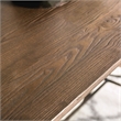 Furniture of America Mayfield Metal Counter Height Dining Table in Natural Elm