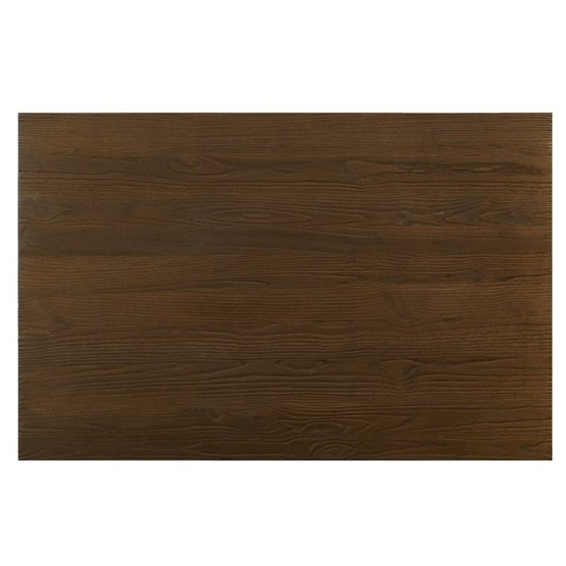 Furniture of America Mayfield Metal Counter Height Dining Table in Natural Elm