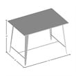 Furniture of America Mayfield Metal Counter Height Dining Table in Natural Elm