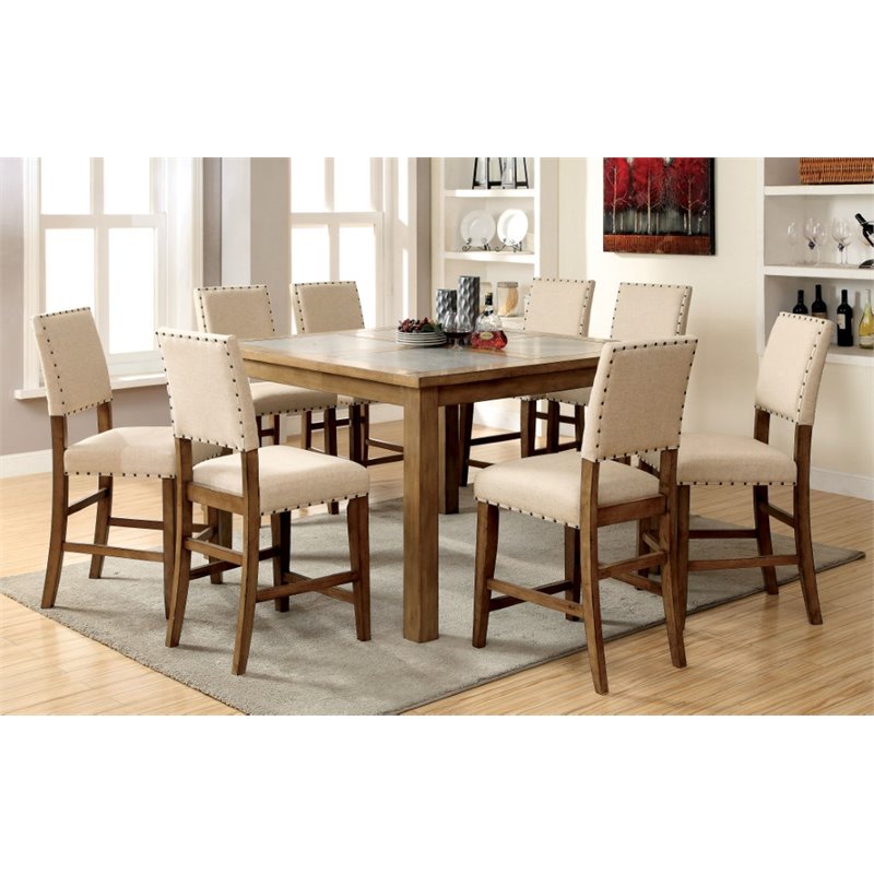 Furniture Of America Spier 9 Piece Counter Height Dining Set Idf Furniture Of America Spier 9 Piece Counter Height Dining Set