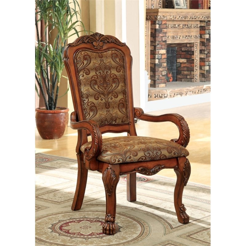 America Douglas Fabric Padded Arm Chair, Antique Oak Chairs With Arms