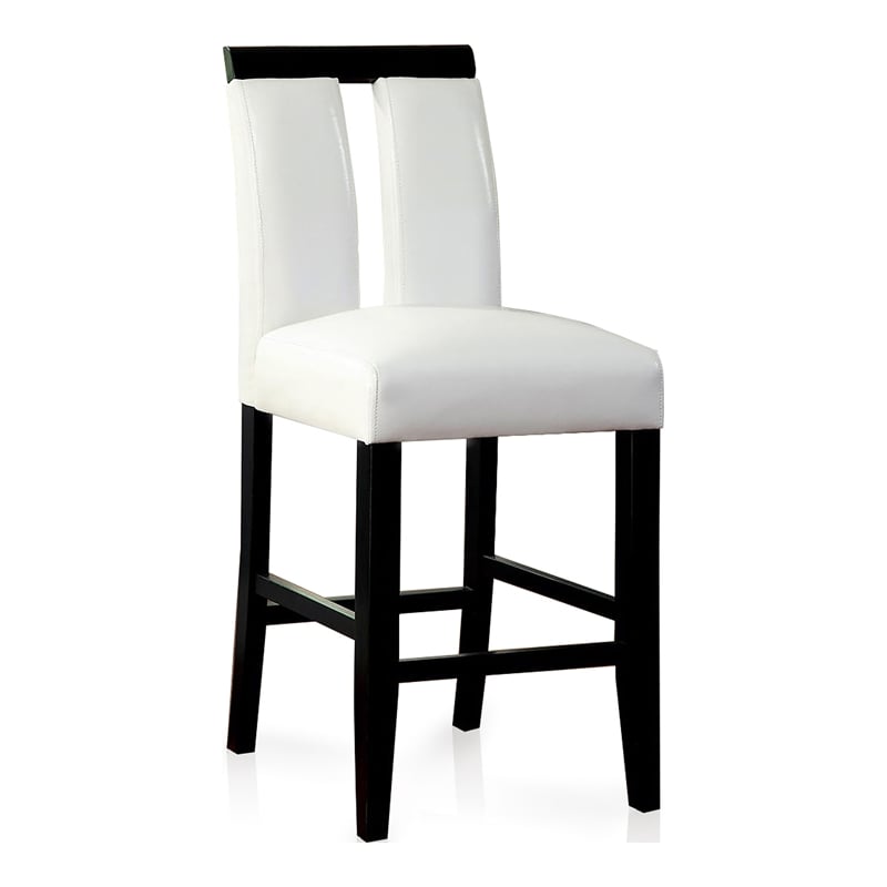 Furniture of America Jalen Wood 7-Piece Counter Dining Set with LED in Black