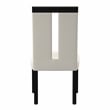 Furniture of America Jalen Faux Leather Dining Chair in White (Set of 2)