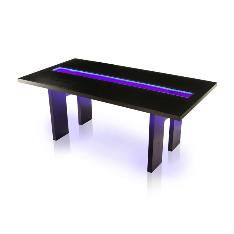 Furniture of America Jalen Contemporary LED Dining Table in Espresso