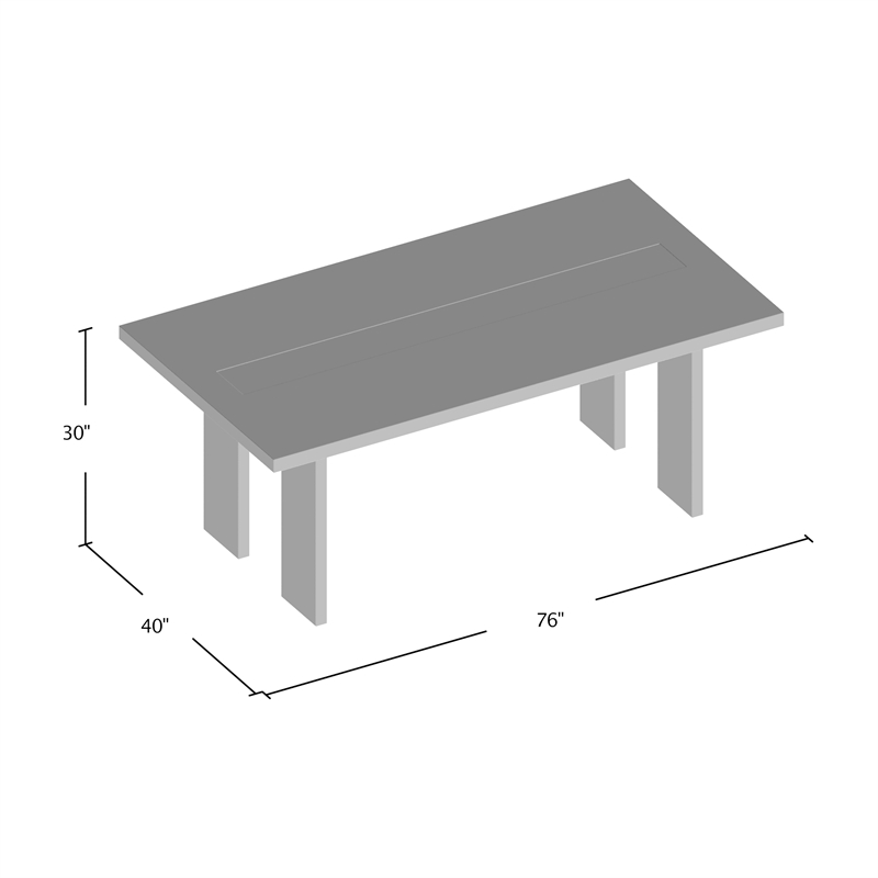 Furniture of America Jalen Contemporary Wood LED Dining Table in Black