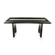 Furniture of America Jalen Contemporary Wood LED Dining Table in Black