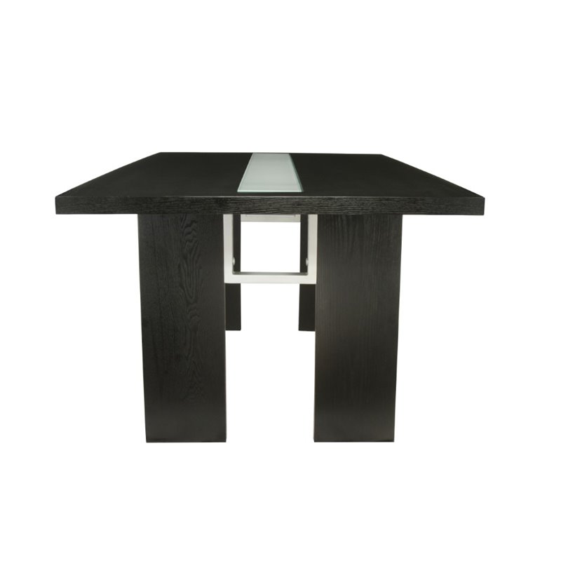 Furniture of America Jalen Contemporary Wood LED Dining Table in Black