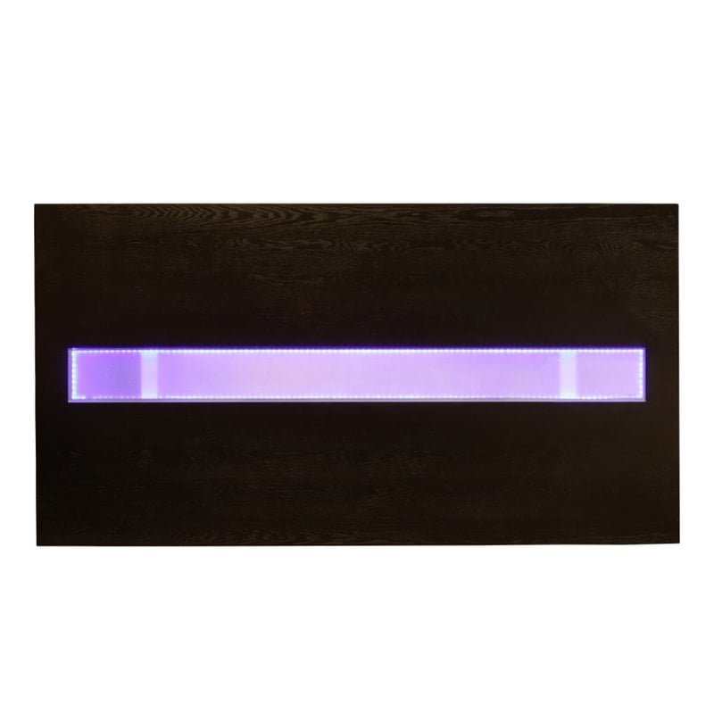 Furniture of America Jalen Contemporary Wood LED Dining Table in Black