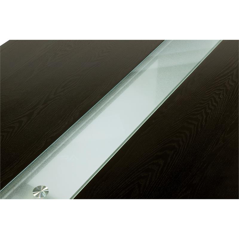 Furniture of America Jalen Contemporary Wood LED Dining Table in Black