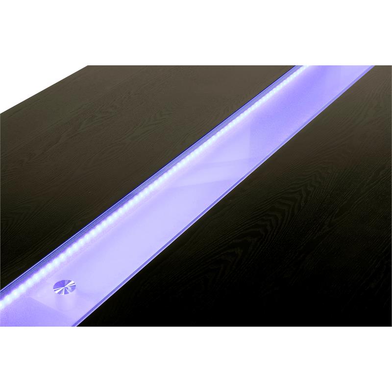 Furniture of America Jalen Contemporary Wood LED Dining Table in Black