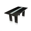 Furniture of America Jalen Contemporary Wood LED Dining Table in Black