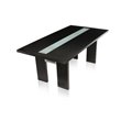 Furniture of America Jalen Wood 7-Piece Dining Set with LED in Black