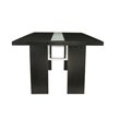 Furniture of America Jalen Wood 7-Piece Dining Set with LED in Black