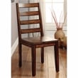 Furniture of America Hagrid Wood Dining Chair in Tobacco Oak (Set of 2)