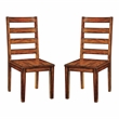 Furniture of America Hagrid Wood Dining Chair in Tobacco Oak (Set of 2)