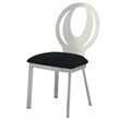 Furniture of America Myer Stainless Steel Dining Chair in Silver (Set of 2)