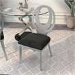 Furniture of America Myer Stainless Steel Dining Chair in Silver (Set of 2)