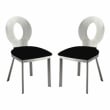 Furniture of America Lopez Stainless Steel Dining Chair in Silver (Set of 2)