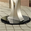 Furniture of America Lopez 5-Piece Oval Stainless Steel Dining Set in Silver