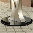 Furniture of America Lopez 5-Piece Stainless Steel Dining Set in Silver