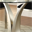 Furniture of America Lopez 5-Piece Stainless Steel Dining Set in Silver