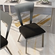 Furniture of America Genaveve Stainless Steel Dining Chair in Silver (Set of 2)