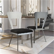 Furniture of America Genaveve Stainless Steel Dining Chair in Silver (Set of 2)