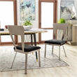 Furniture of America Genaveve Stainless Steel Dining Chair in Silver (Set of 2)