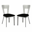 Furniture of America Genaveve Stainless Steel Dining Chair in Silver (Set of 2)