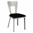 Furniture of America Genaveve Stainless Steel Dining Chair in Silver (Set of 2)