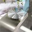 Furniture of America Genaveve 7-Piece Stainless Steel Dining Table Set in Silver