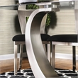 Furniture of America Genaveve Metal 7-Piece Dining Table Set in Silver