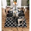 Furniture of America Genaveve Metal 7-Piece Dining Table Set in Silver