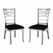 Furniture of America Halliway Stainless Steel Dining Chair in Silver (Set of 2)