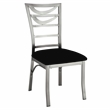 Furniture of America Halliway Stainless Steel Dining Chair in Silver (Set of 2)